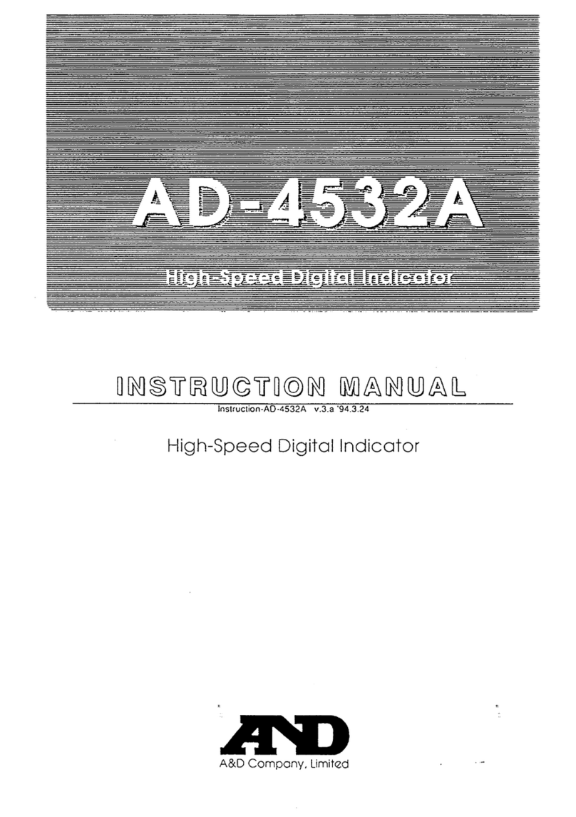 AND High speed digital indicator AD-4532A User manual