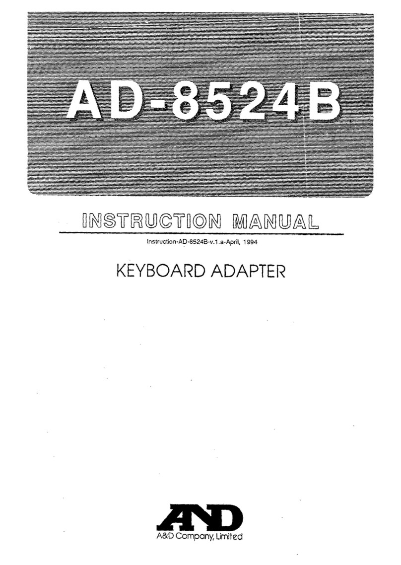 AND Keyboard Adapter AD-8524B instruction manual
