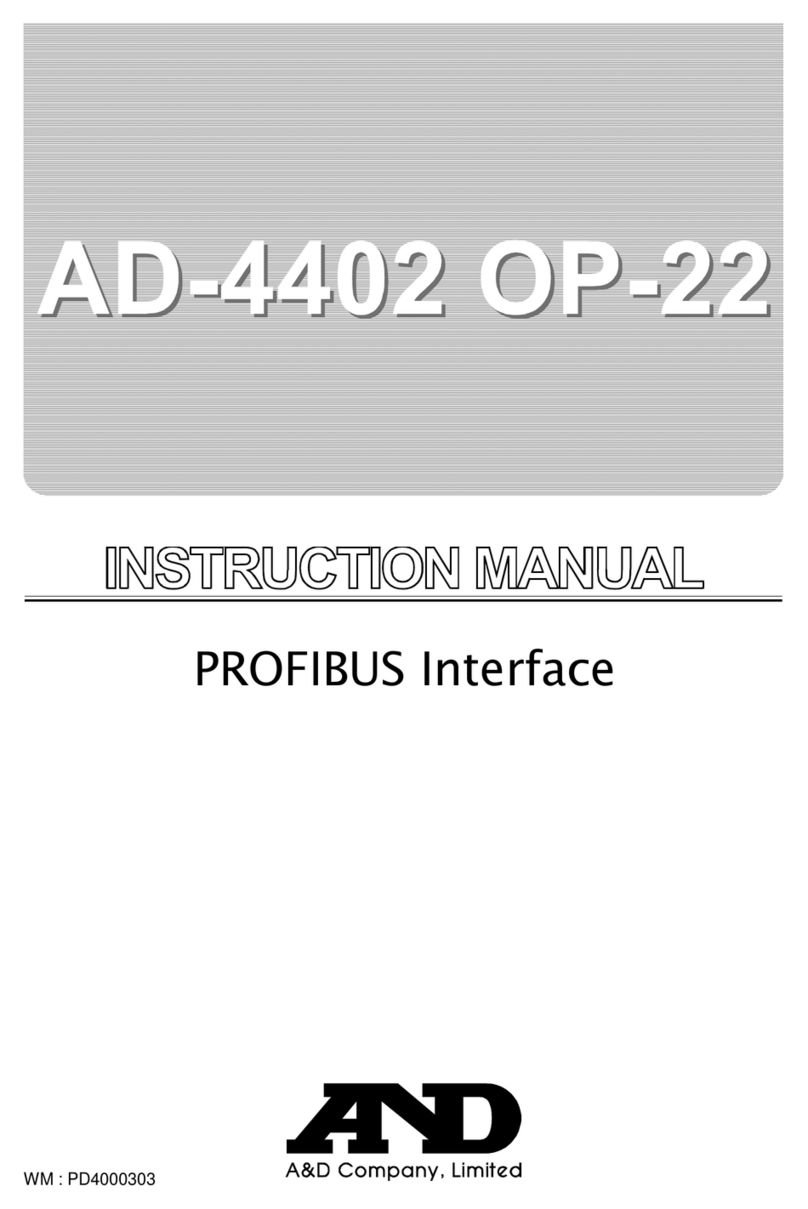 AND Profibus Interface AD-4402 OP-22 User manual