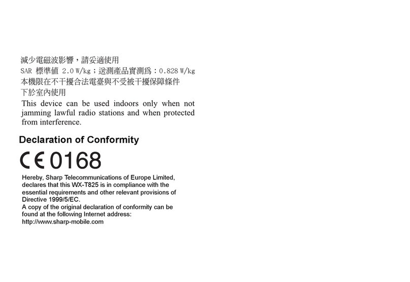 Sharp WX-T825 User manual
