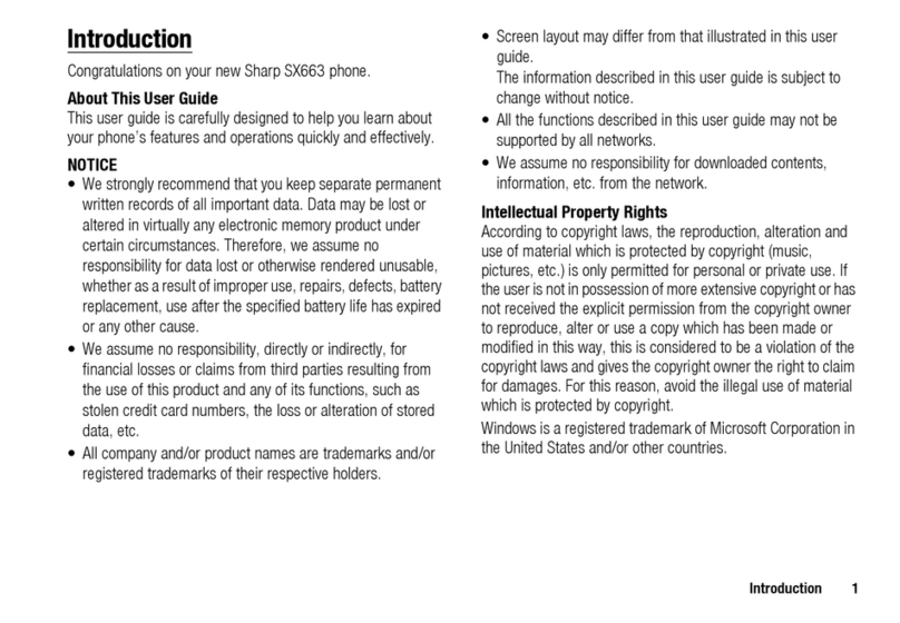 Sharp SX663 User manual Sharp SX663 User manual