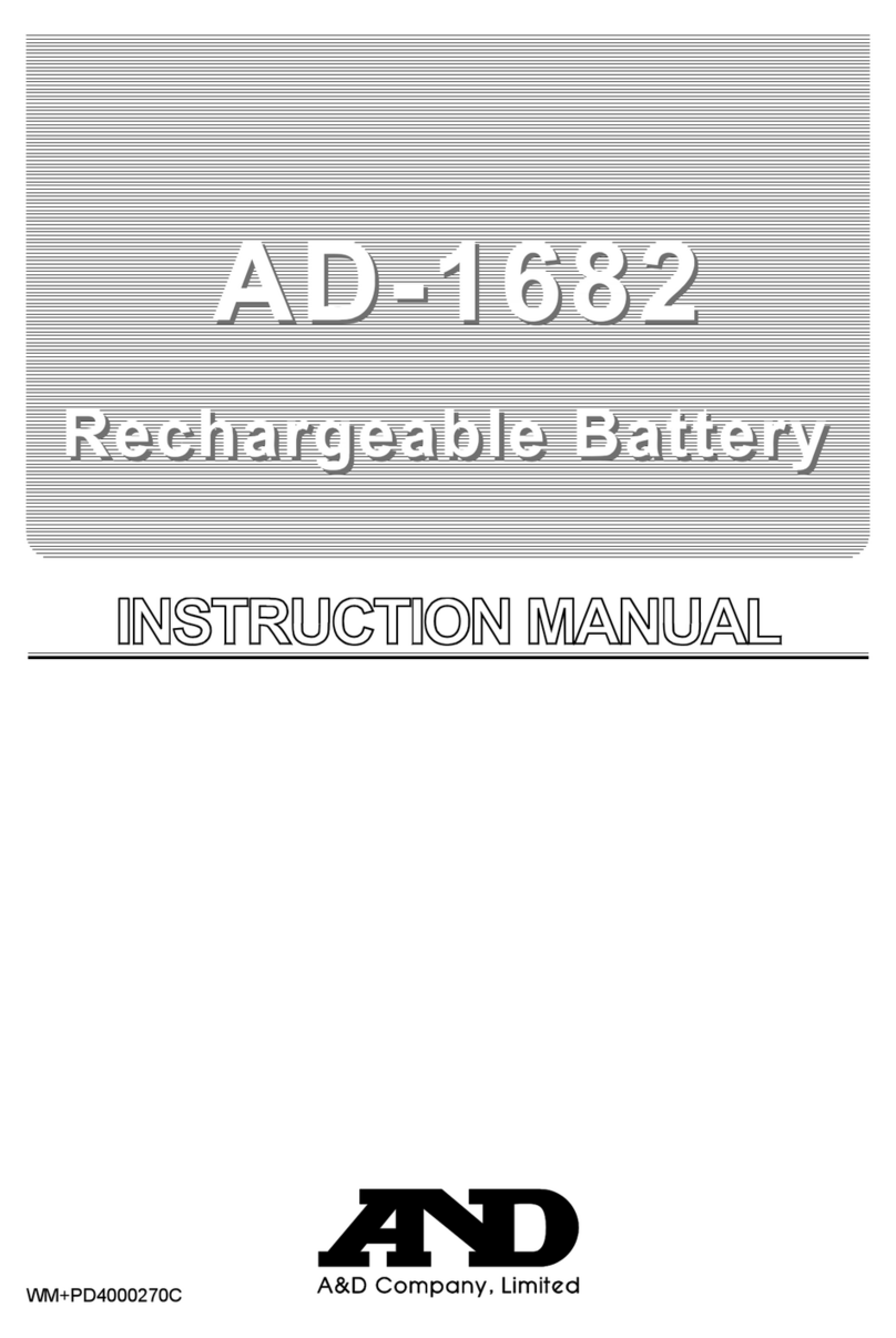AND Rechargeable Battery AD-1682 instruction manual