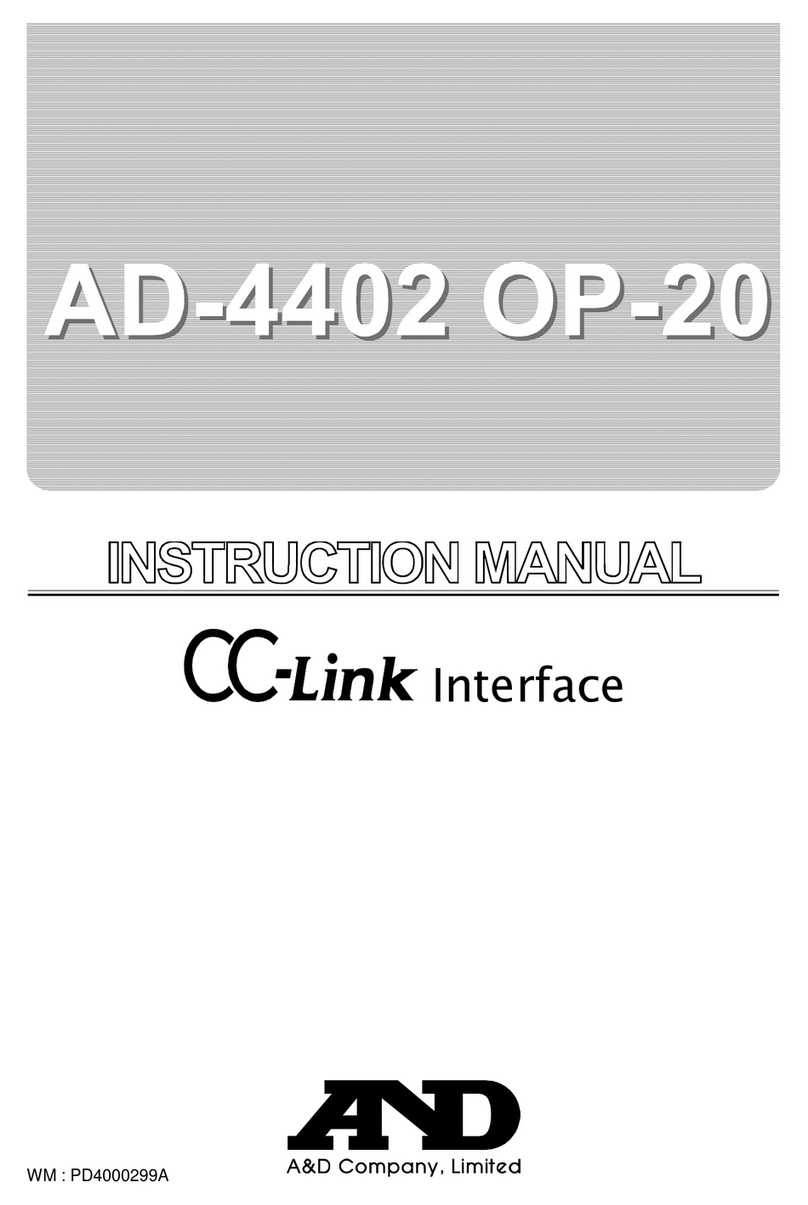 AND CC-Link Interface AD-4402-OP-20 instruction manual
