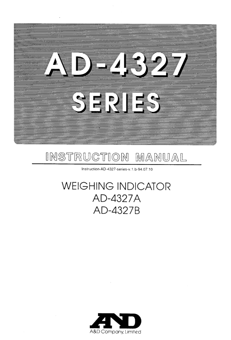 AND Weighing Indicator AD-4327A User manual