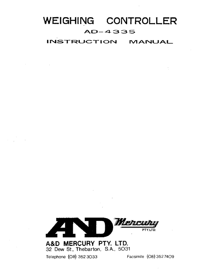AND Weighing Indicator AD-4335 instruction manual