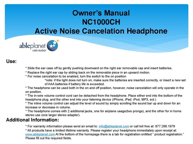 Able Planet NC1000CH owner's manual