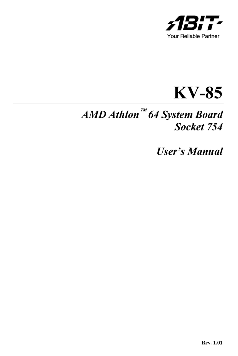 Abit AMD Athlon 64 System Board Socket 754 user manual