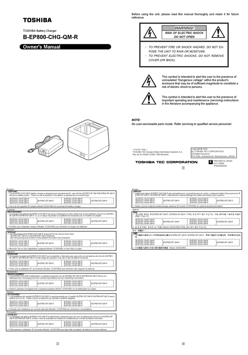 Toshiba B-EP800-CHG-QM-R owner's manual