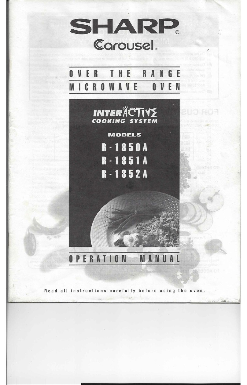 Sharp Carousel R-1852A Operation manual