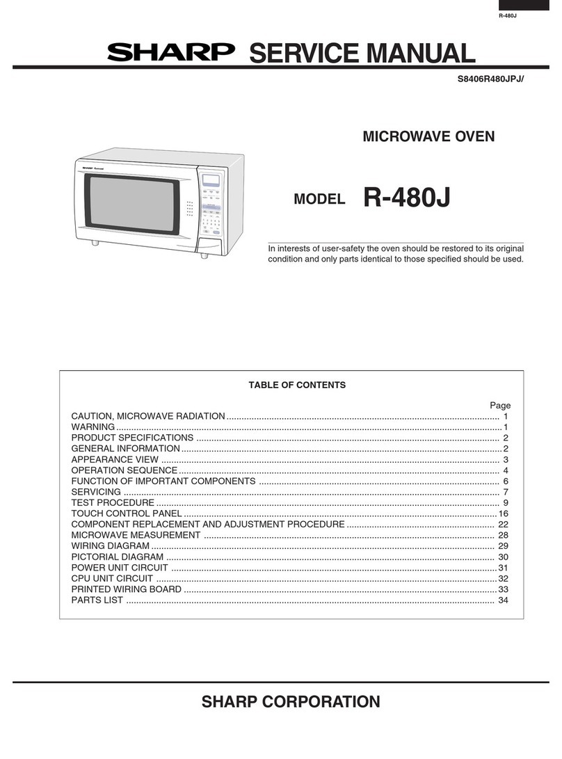 Sharp Carousel R-480J Service manual