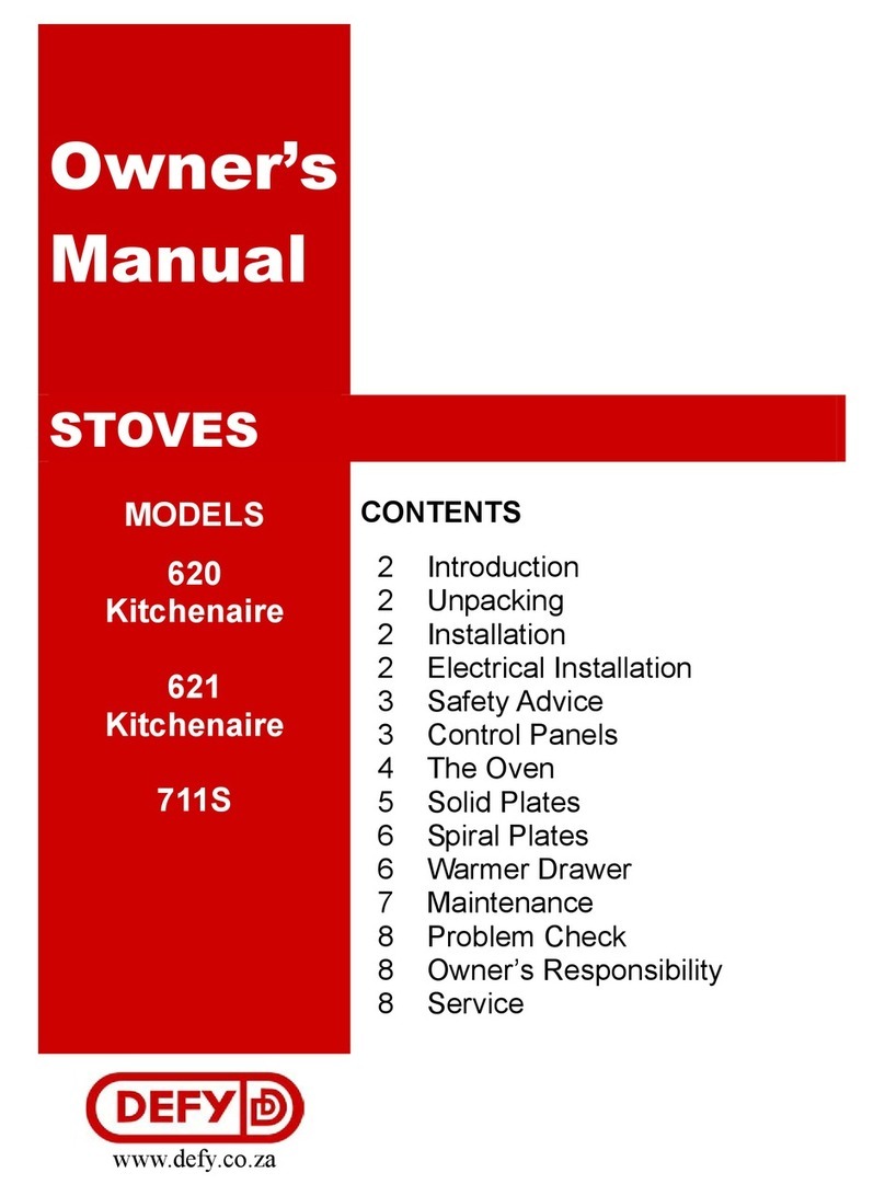Defy 620 Kitchenaire User manual