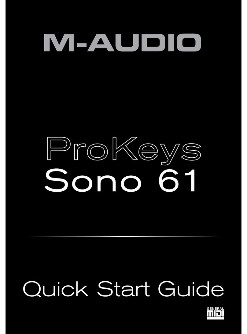 M-Audio PROKEYS SONO 61 quick start guide