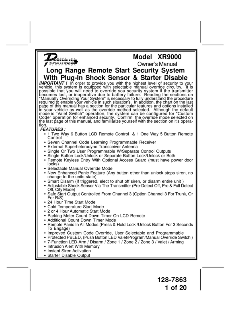 Prestige Owner's Manual User manual