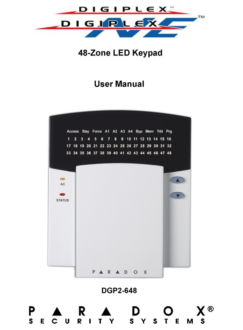 Paradox Digiplex DGP2-648 user manual