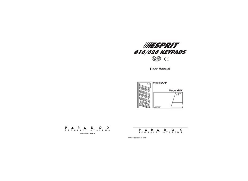 Paradox Paradox Esprit 616LED User manual