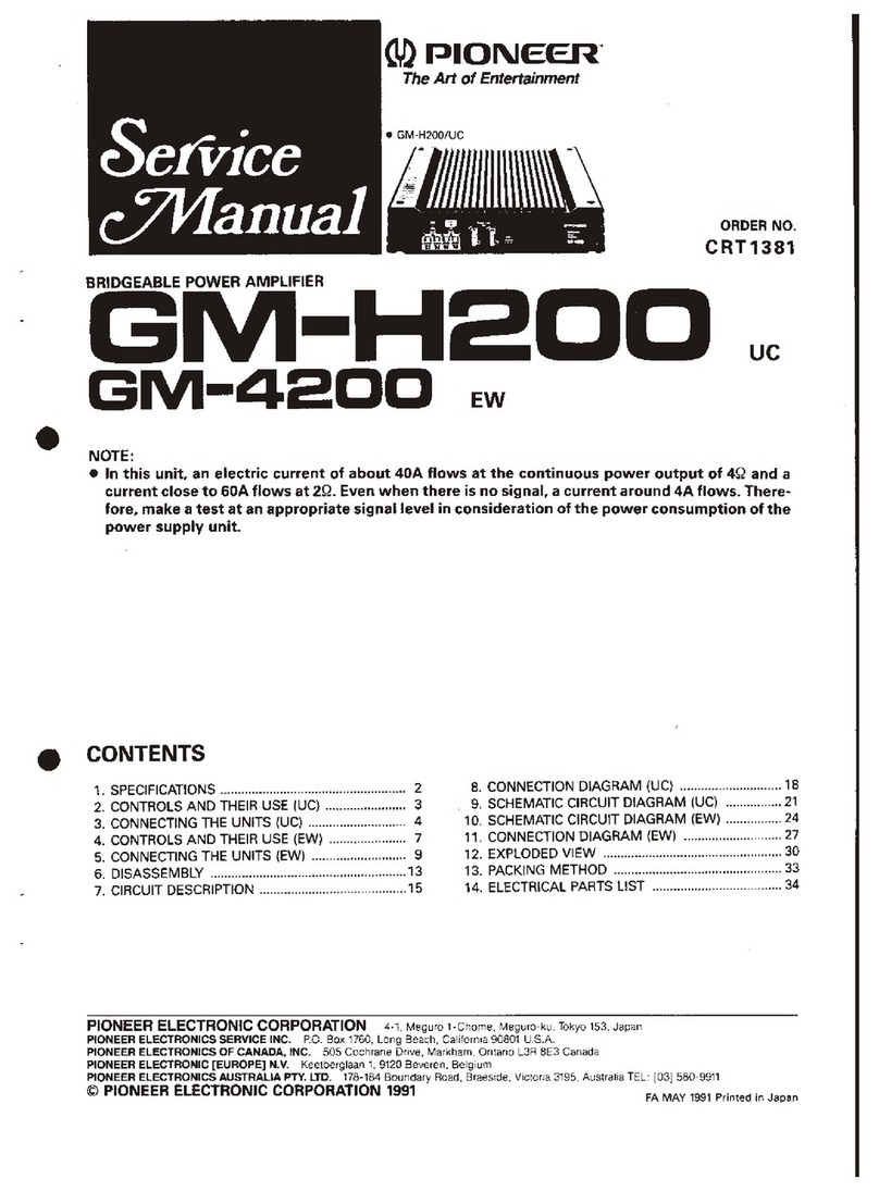 Pioneer GM-H200 User manual