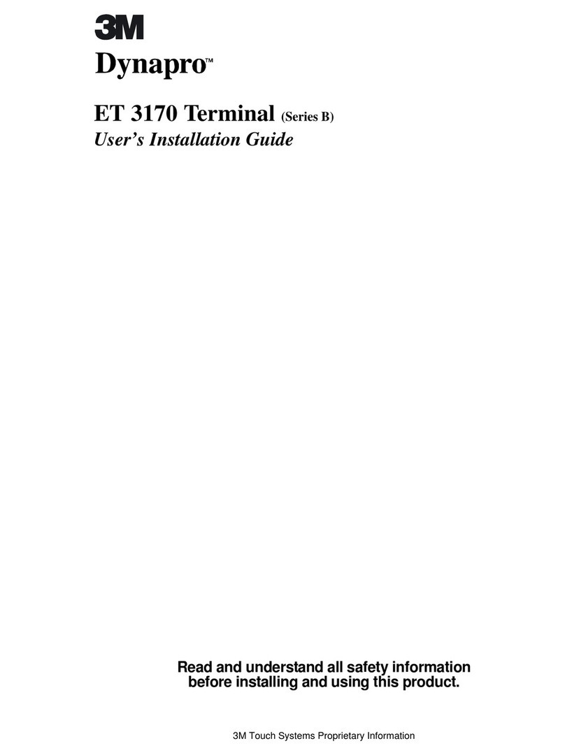 3M Dynapro ET 3170 Terminal Series B User manual