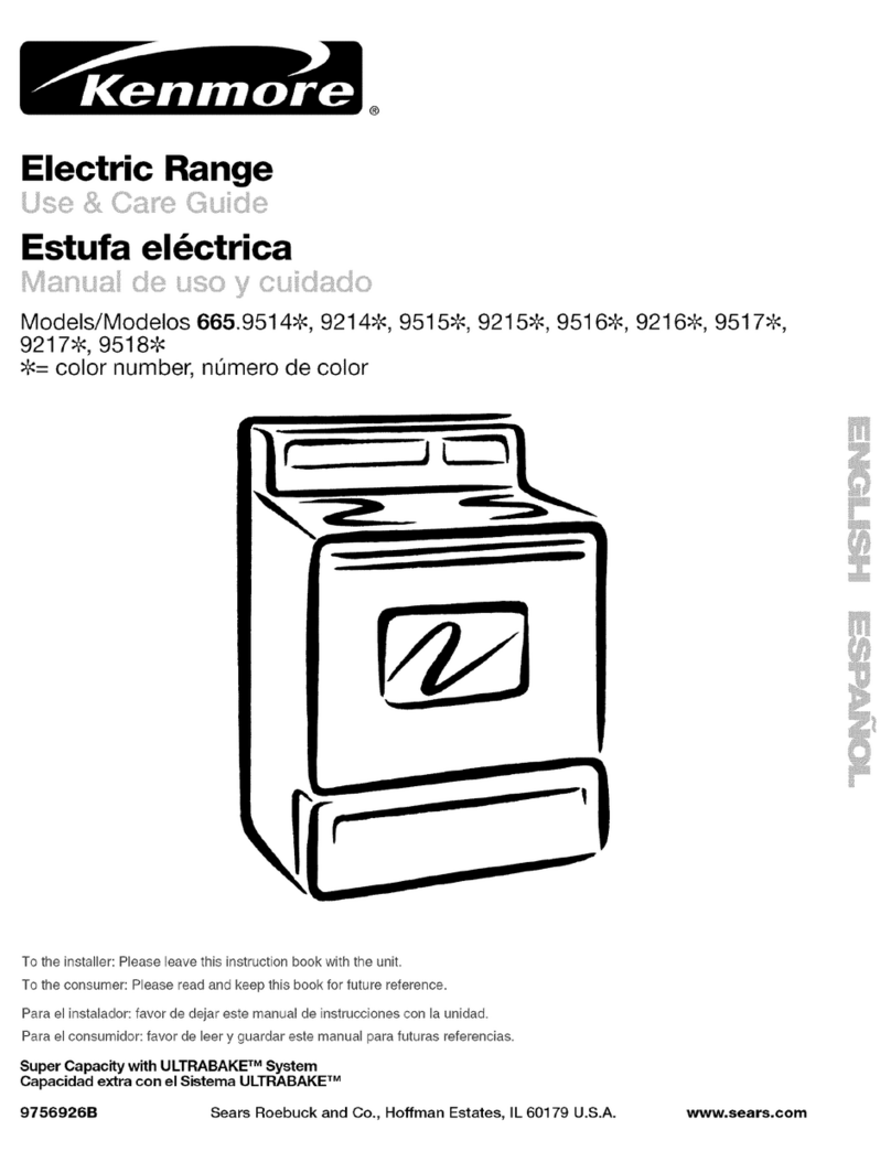 Kenmore 665.9514 Series User manual
