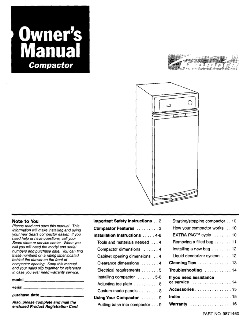 Kenmore Compactor User manual