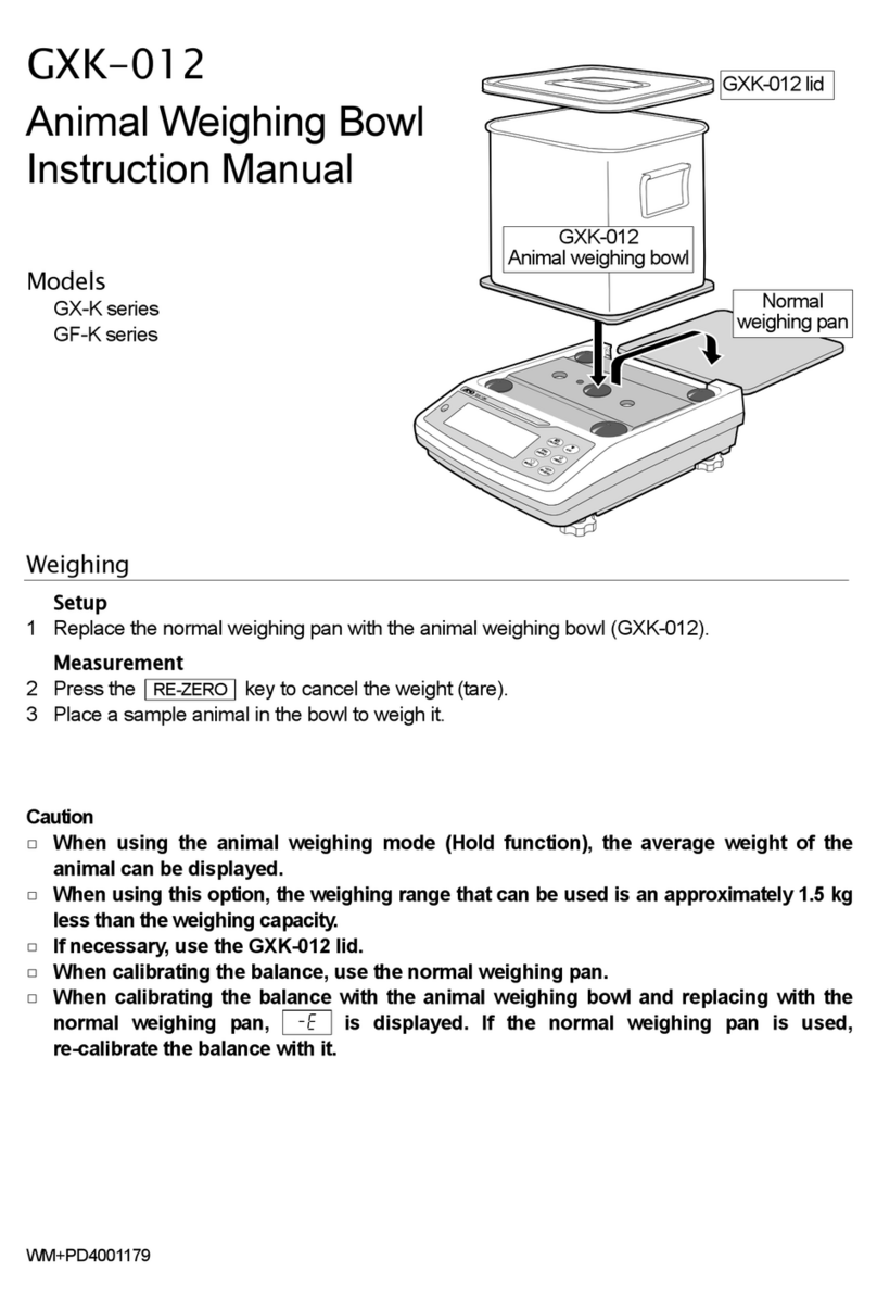 A&D GX-K series instruction manual