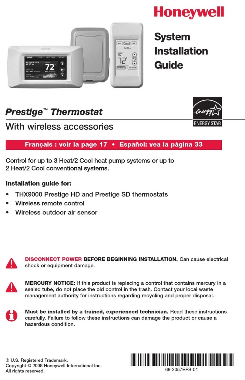 Honeywell THX9000 Prestige HD User manual
