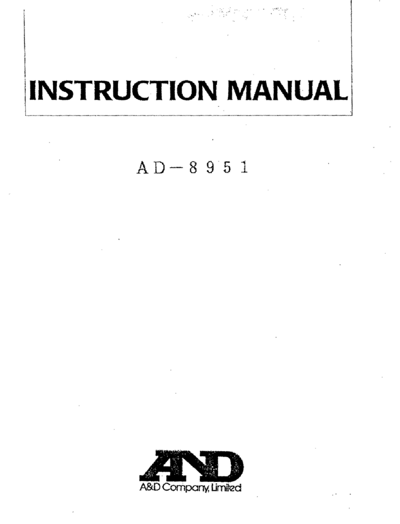 A&D AD-8951 User manual