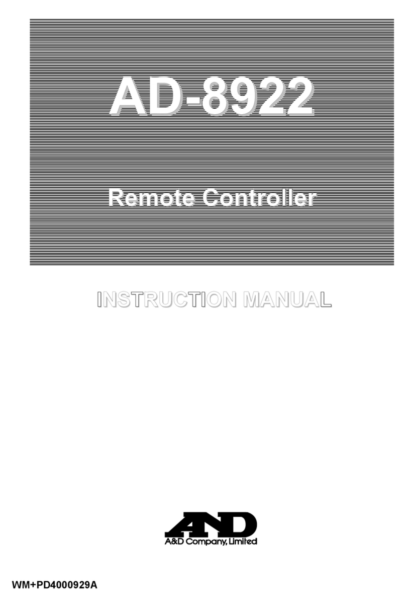 A&D AD-8922 instruction manual