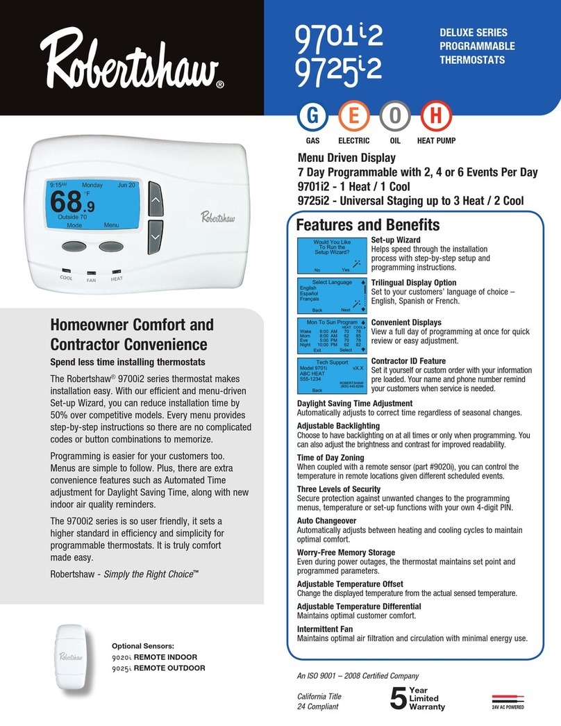 Robertshaw 9725i2 User manual