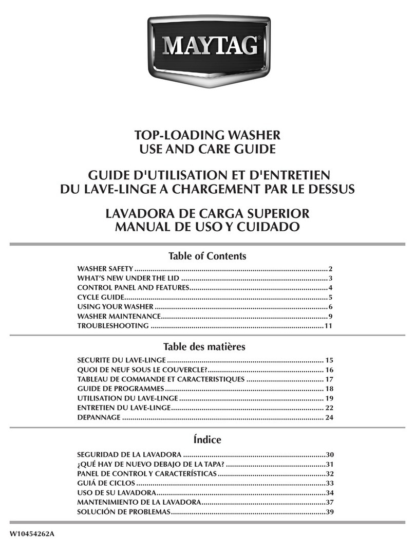 Maytag W10454262A Use and care guide