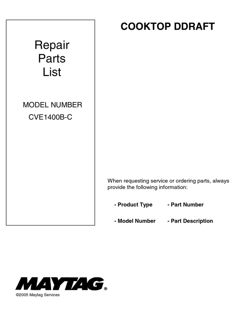 Maytag CVE1400B-C Repair parts list