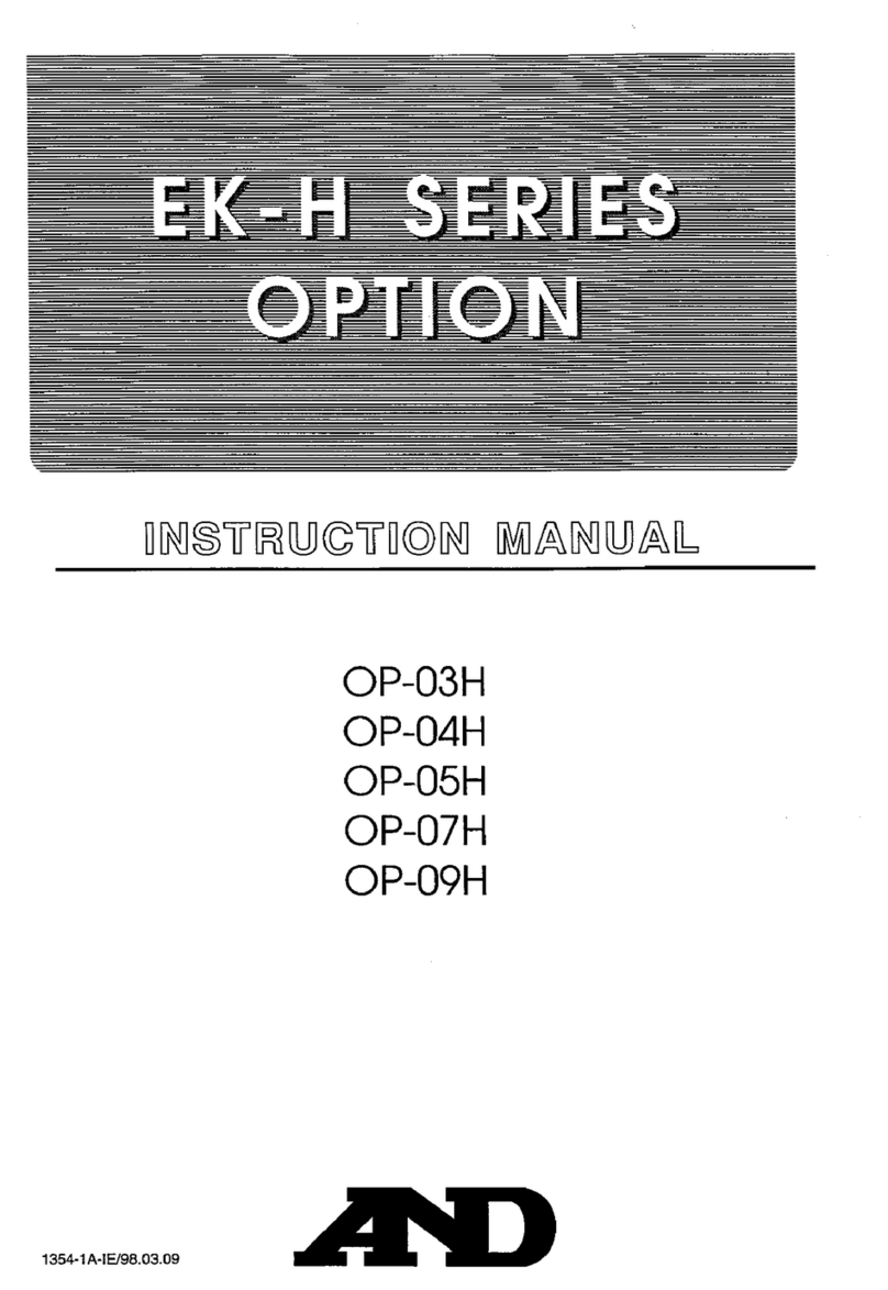 A&D EK-03H instruction manual