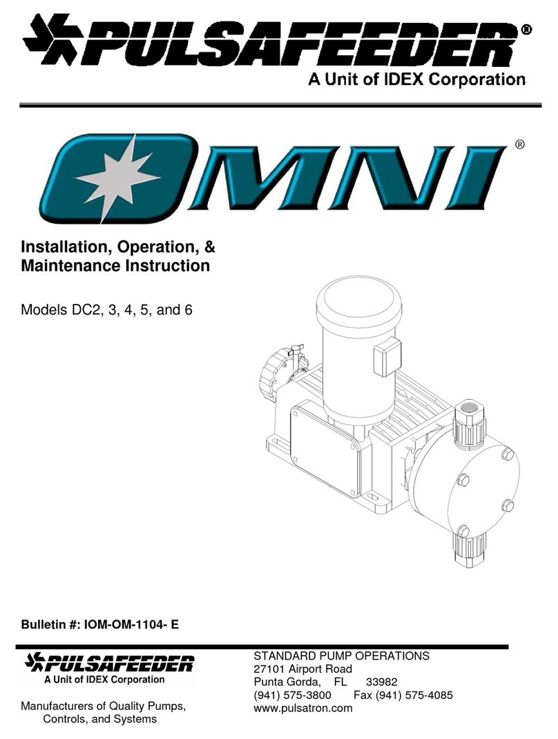 Pulsafeeder DC6 Installation & operating instructions Pulsafeeder DC6 Installation & operating instructions