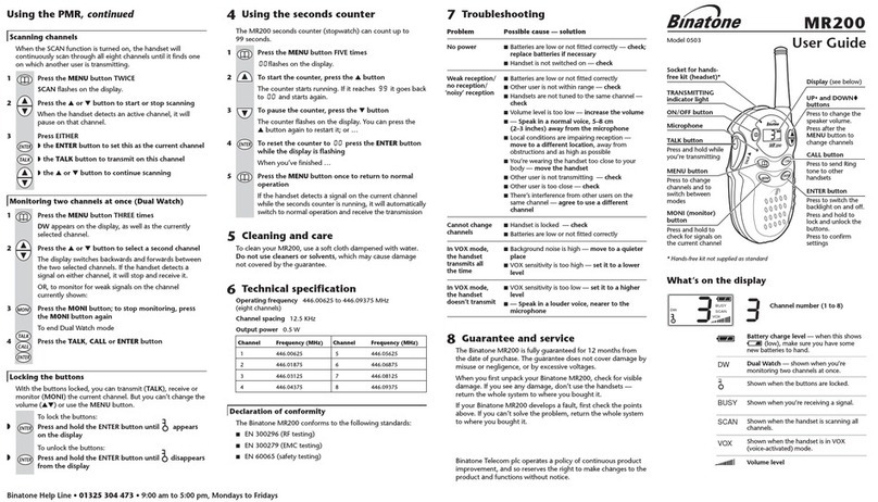 Binatone 503 user guide