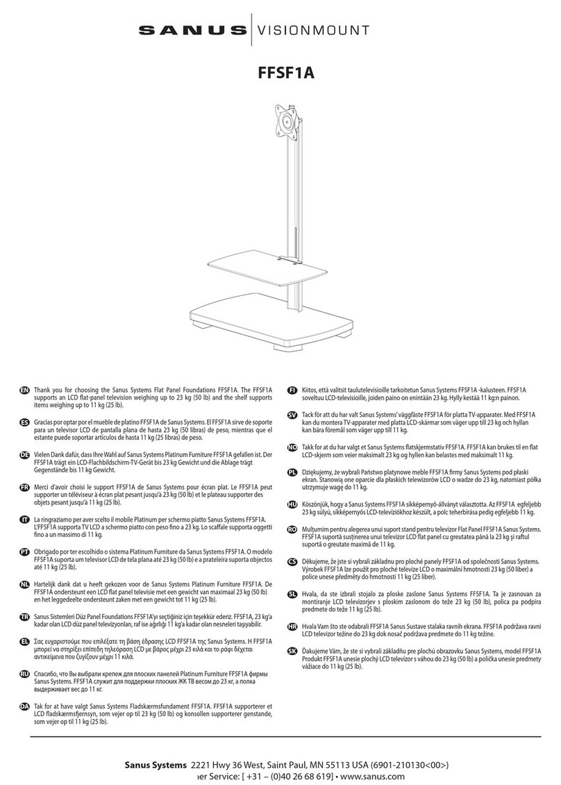 Sanus Visionmount FFSF1A manual&nbsp;