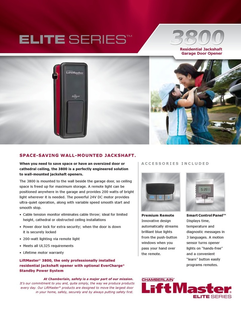 Chamberlain LiftMaster Professional Security+ 3800 User manual