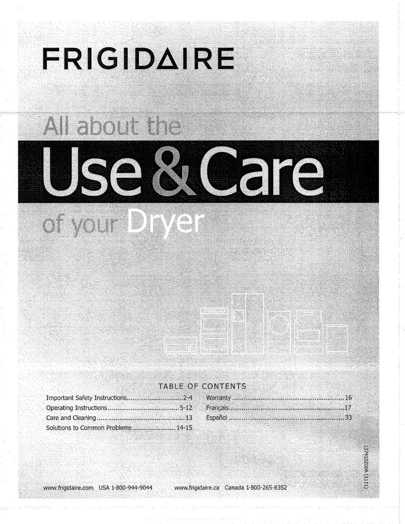 Frigidaire FARG4044MW0 Owner's manual