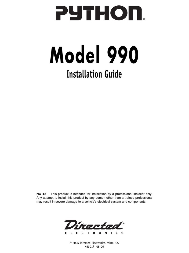 Directed Electronics Python 990 installation guide Directed Electronics Python 990 installation guide