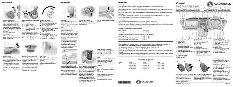 Vauxhall VIVARO owner's manual