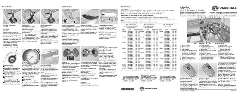 Vauxhall Meriva User manual