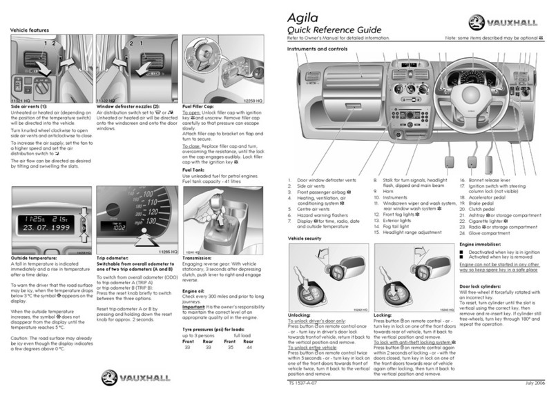 Vauxhall 2012 Agila User manual
