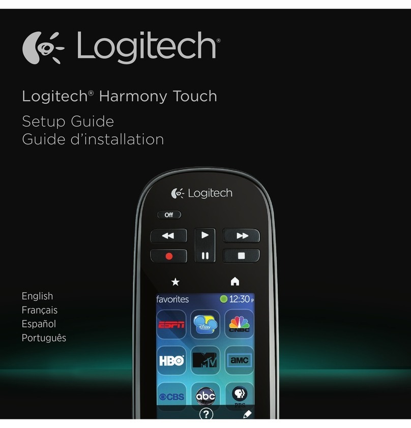 Logitech Harmony Touch User manual Logitech Harmony Touch User manual