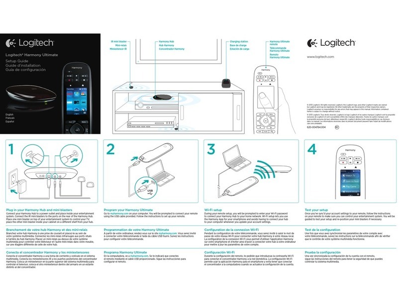 Logitech Harmony Ultimate Hub User manual