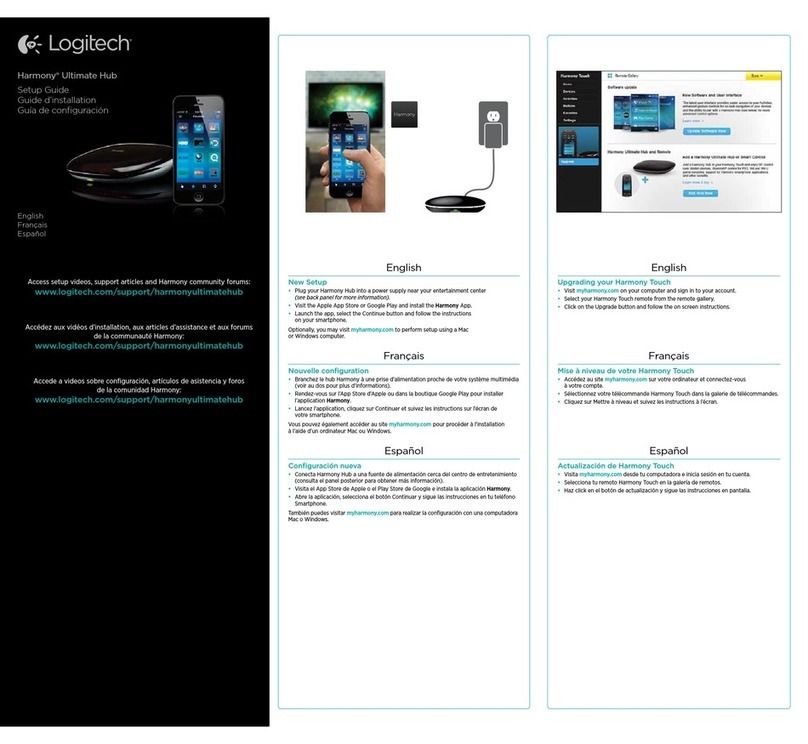 Logitech Harmony Ultimate Hub User manual