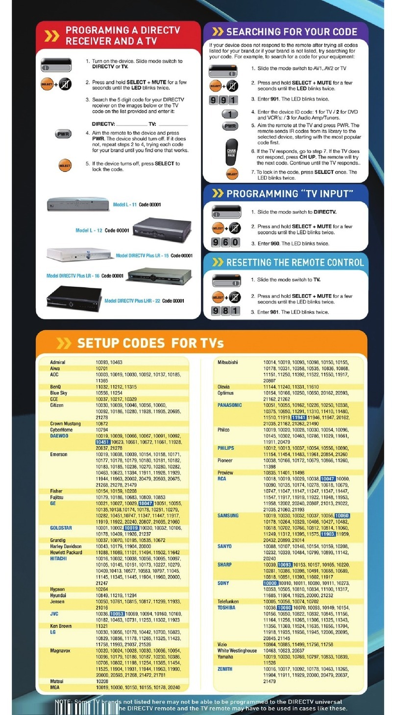 DirecTV RC-64 Operating instructions