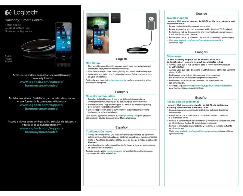 Logitech Harmony Smart Control Operating instructions