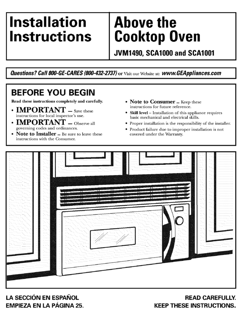 GE Profile Spacemaker JVM1490 User manual