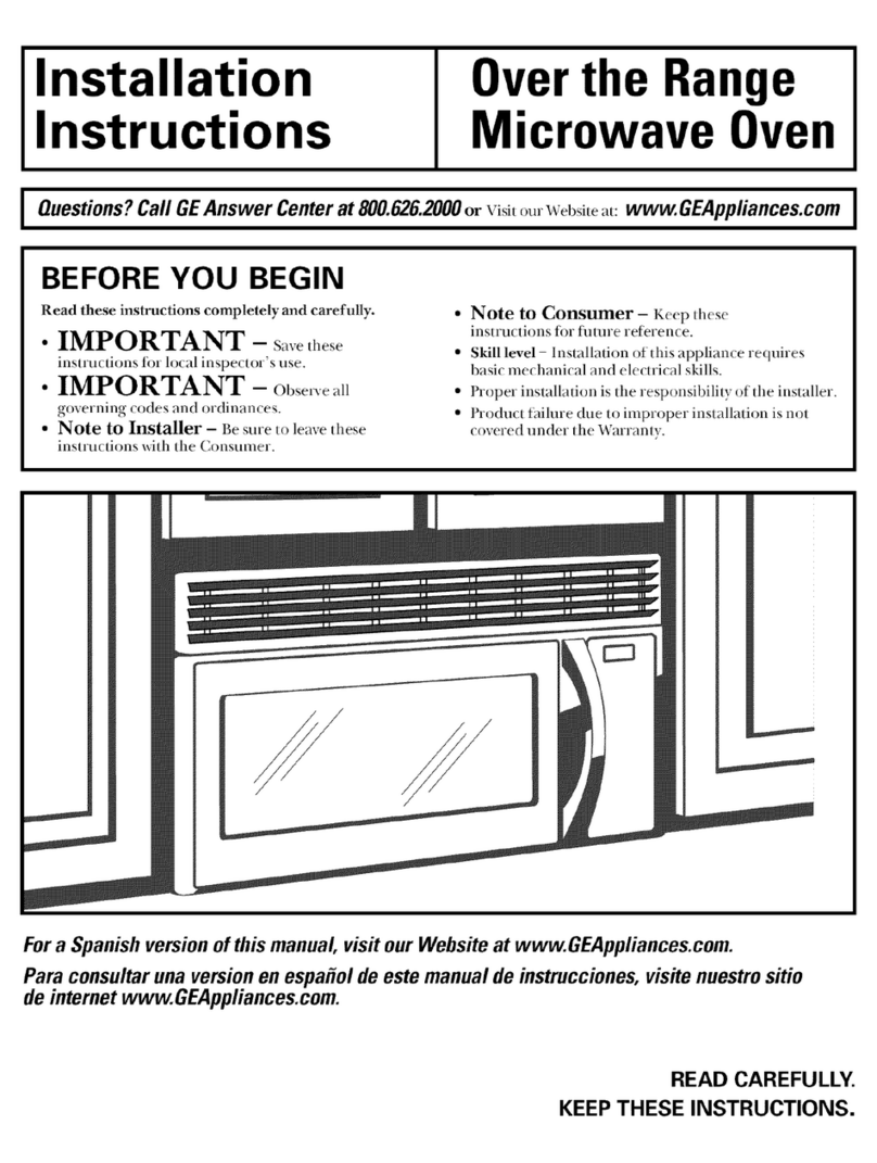 GE JVM1430 User manual