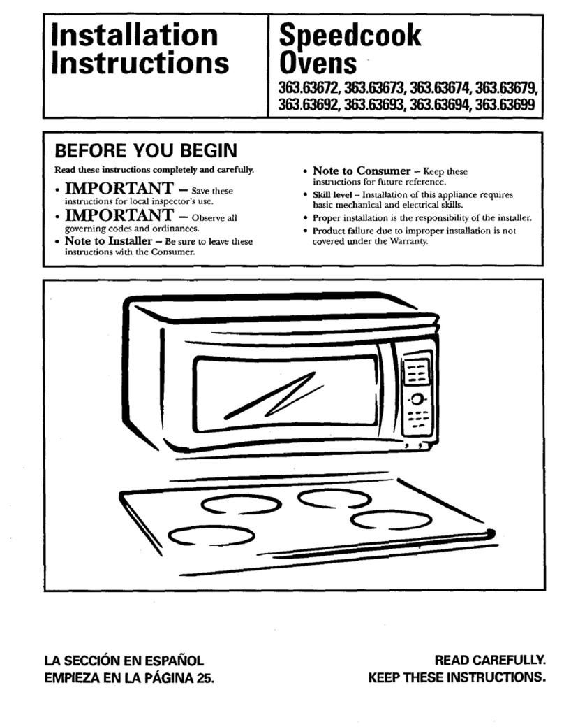 Kenmore 363.63672 installation instructions