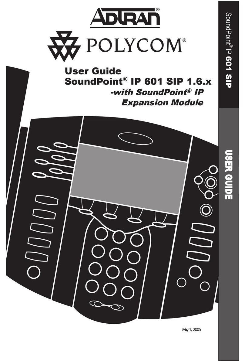 Polycom SoundPoint IP 601 SIP User manual
