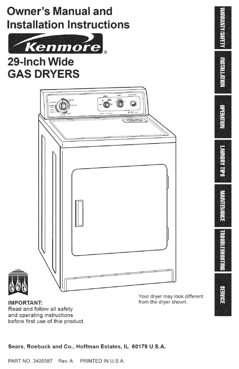 Kenmore 3405587 Operating instructions